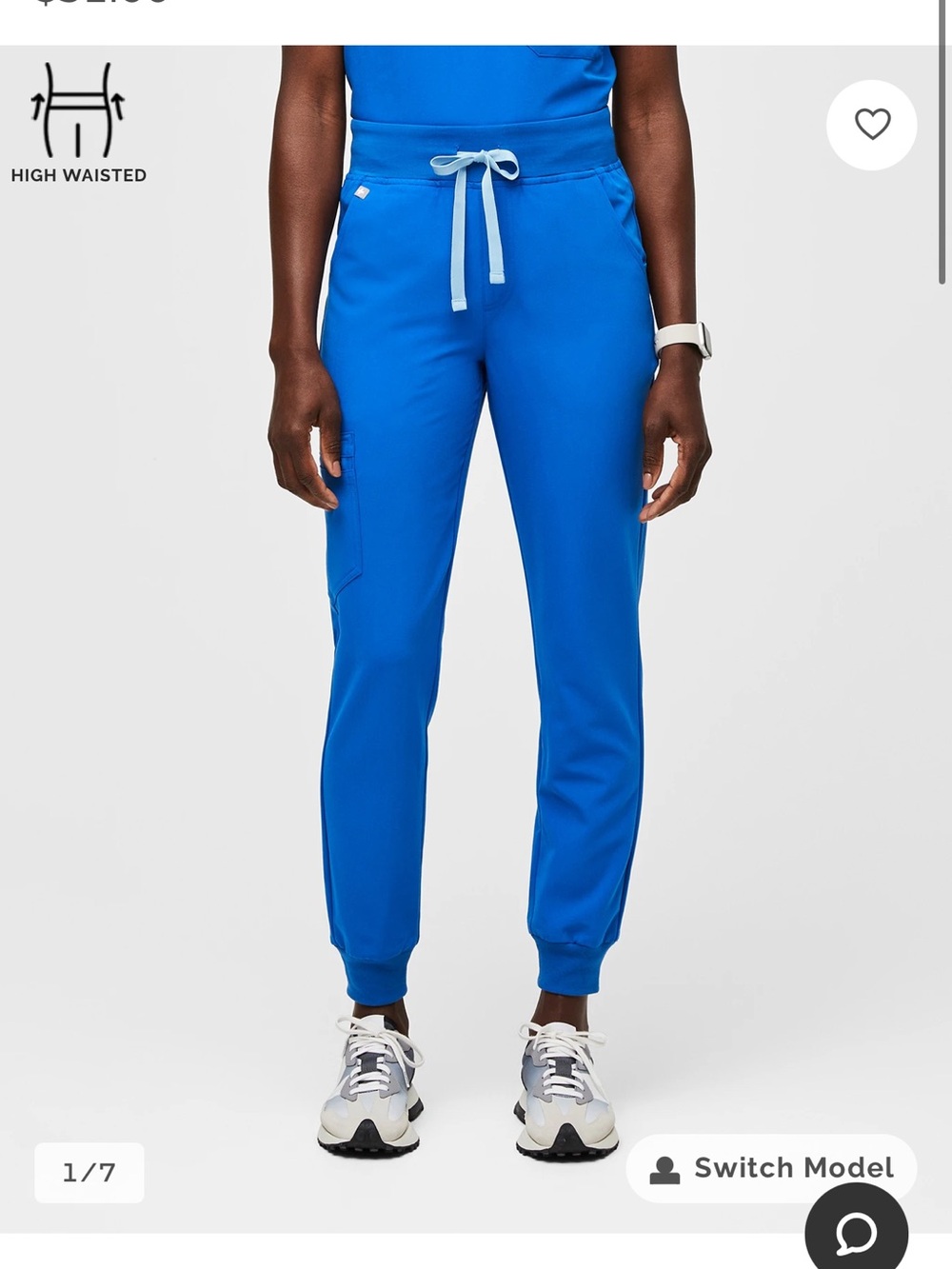 Figs High-Waisted Royal Blue Jogger Pants